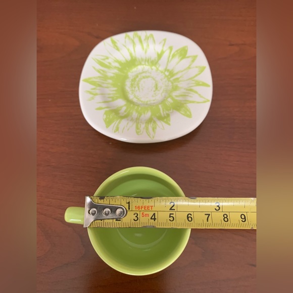 Set of 6 Espresso Turkish Coffee Cups & Saucers Light Green Color 12 Pc Set box - Picture 6 of 14